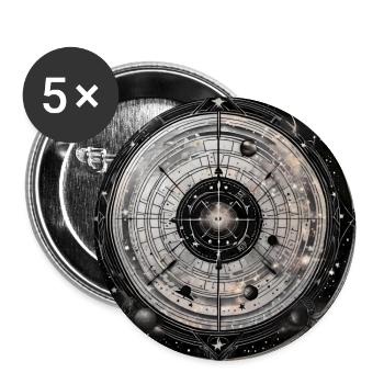 Galaxy's Edge - Interstellare Dartscheibe - Buttons groß 56 mm (5er Pack) - Weiß - Vorne