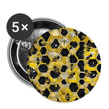 À l’intérieur de la ruche - Lot de 5 grands badges (56 mm) - blanc - Devant