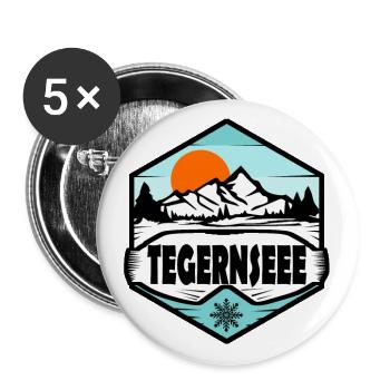 Tegernsee - Lot de 5 grands badges (56 mm) - blanc - Devant