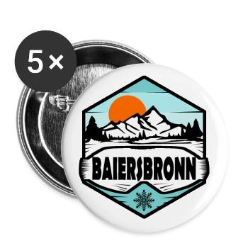 Baiersbronn - Buttons groß 56 mm (5er Pack) - Weiß - Vorne
