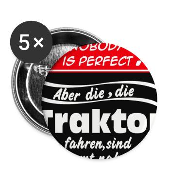 Tractor ,Tractor ,Agricultural Machinery Nobody Tractor (25) - Buttons large 2.2''/56 mm (5-pack) - white - Front