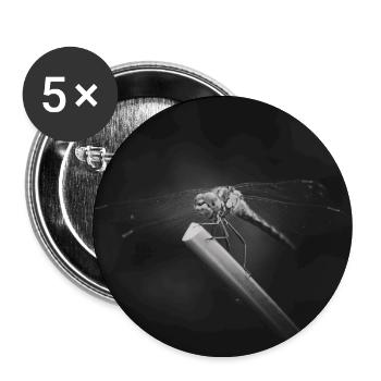 Libelle Insekt Nahaufnahme Poster - Buttons groß 56 mm (5er Pack) - Weiß - Vorne
