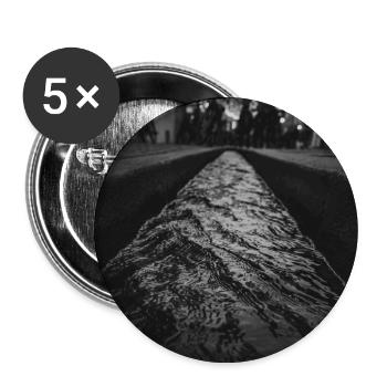 Freiburger Bächle Freiburg Watercourse Poster - Buttons large 2.2''/56 mm (5-pack) - white - Front