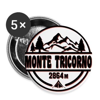 Monte Tricorno - Buttons groß 56 mm (5er Pack) - Weiß - Vorne
