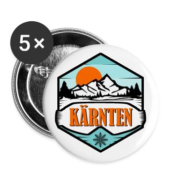 Kärnten - Buttons groß 56 mm (5er Pack) - Weiß - Vorne