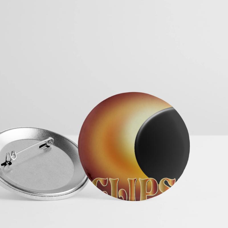 SOLAR ECLIPSE ECLIPSE ASTRONOMY Buttons large 2.2''/56 mm (5-pack)