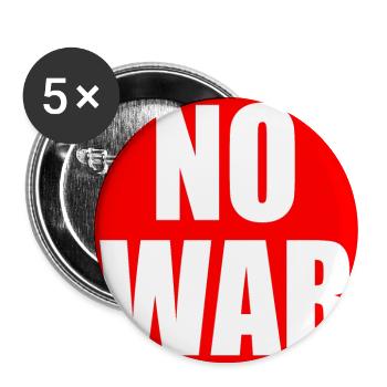 No war - Buttons groß 56 mm (5er Pack) - Weiß - Vorne