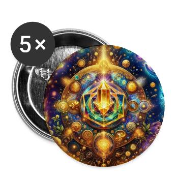 Prosperity Manifestation - Buttons large 2.2''/56 mm (5-pack) - white - Front