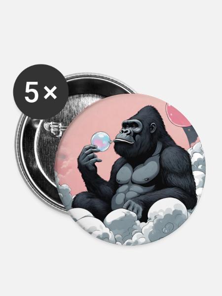 Bosutom ☁️☁️☁️ - Buttons groß 56 mm (5er Pack) - Weiß