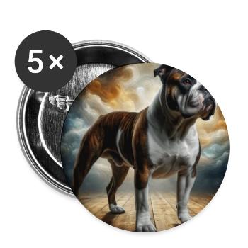 Bulldog - Buttons large 2.2''/56 mm (5-pack) - white - Front