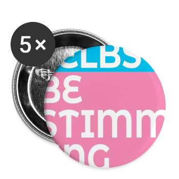 TRANS SELBSTBESTIMMUNG - Buttons groß 56 mm (5er Pack) - Weiß - Vorne