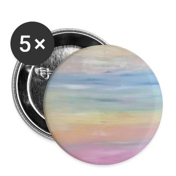 Aura of Happiness Abstract Pastel Painting - Buttons large 2.2''/56 mm (5-pack) - white - Front