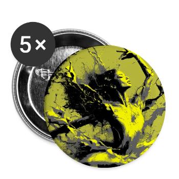 Danse Éclatante de Couleurs Néo-Expressionniste - Lot de 5 grands badges (56 mm) - blanc - Devant