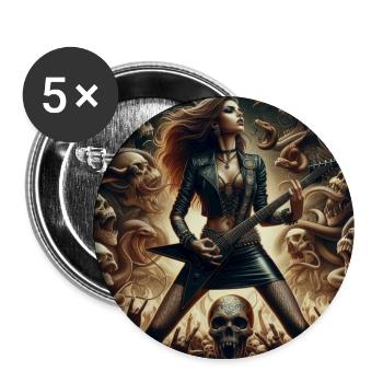Heavy Metal in der Ewigkeit - Buttons groß 56 mm (5er Pack) - Weiß - Vorne