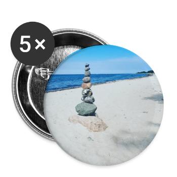 JensJensen - Buttons groß 56 mm (5er Pack) - Weiß - Vorne