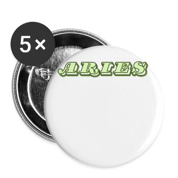 Logo "Bélier" - Lot de 5 grands badges (56 mm) - blanc - Devant