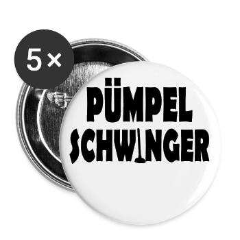 Pümpel Schwinger - Buttons groß 56 mm (5er Pack) - Weiß - Vorne