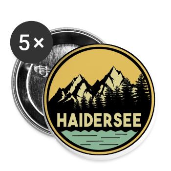 Lac Haidersee - Lot de 5 grands badges (56 mm) - blanc - Devant