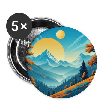 Two Suns - Buttons large 2.2''/56 mm (5-pack) - white - Front