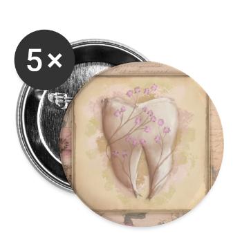 Vintage Art for Dentist & Dental Assistant - Buttons large 2.2''/56 mm (5-pack) - white - Front