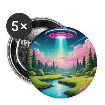 UFO - Buttons large 2.2''/56 mm (5-pack) - white - Front