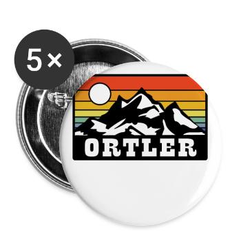 Ortler - Lot de 5 grands badges (56 mm) - blanc - Devant