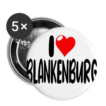 Blankenburg - Buttons groß 56 mm (5er Pack) - Weiß - Vorne