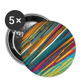 Colorful strokes - Buttons large 2.2''/56 mm (5-pack) - white - Front