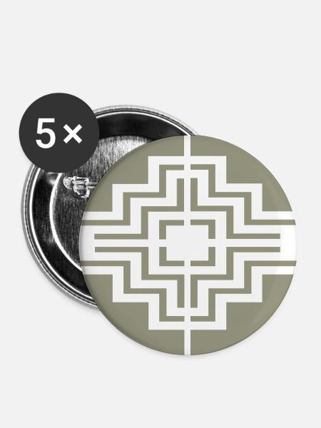 Einzigartige Farbe - Buttons groß 56 mm (5er Pack) - Weiß