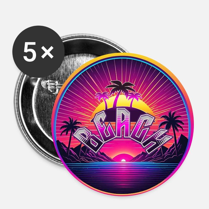 Beach - Buttons large 2.2''/56 mm (5-pack) - white