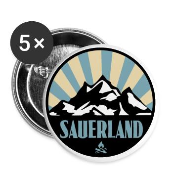 Sauerland - Buttons groß 56 mm (5er Pack) - Weiß - Vorne