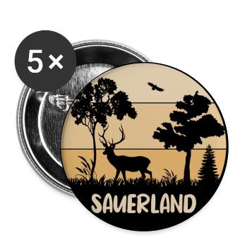 Sauerland - Buttons groß 56 mm (5er Pack) - Weiß - Vorne