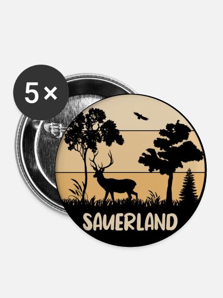 Sauerland - Buttons groß 56 mm (5er Pack) - Weiß