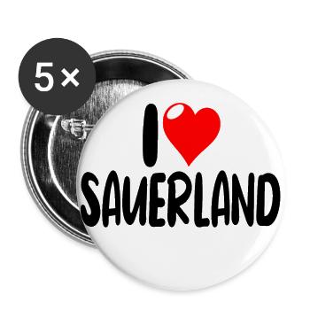Sauerland - Buttons groß 56 mm (5er Pack) - Weiß - Vorne