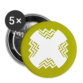 Circular Inner Style - Buttons large 2.2''/56 mm (5-pack) - white - Front