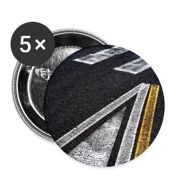Dessins routiers - Lot de 5 grands badges (56 mm) - blanc - Devant