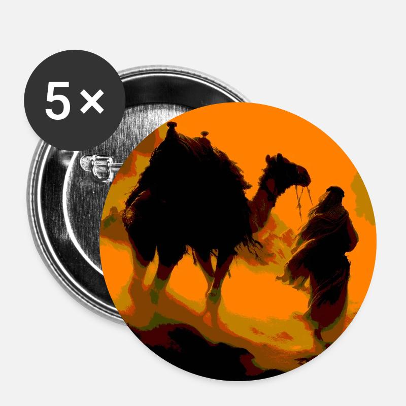 Wild Desert - Buttons large 2.2''/56 mm (5-pack) - white
