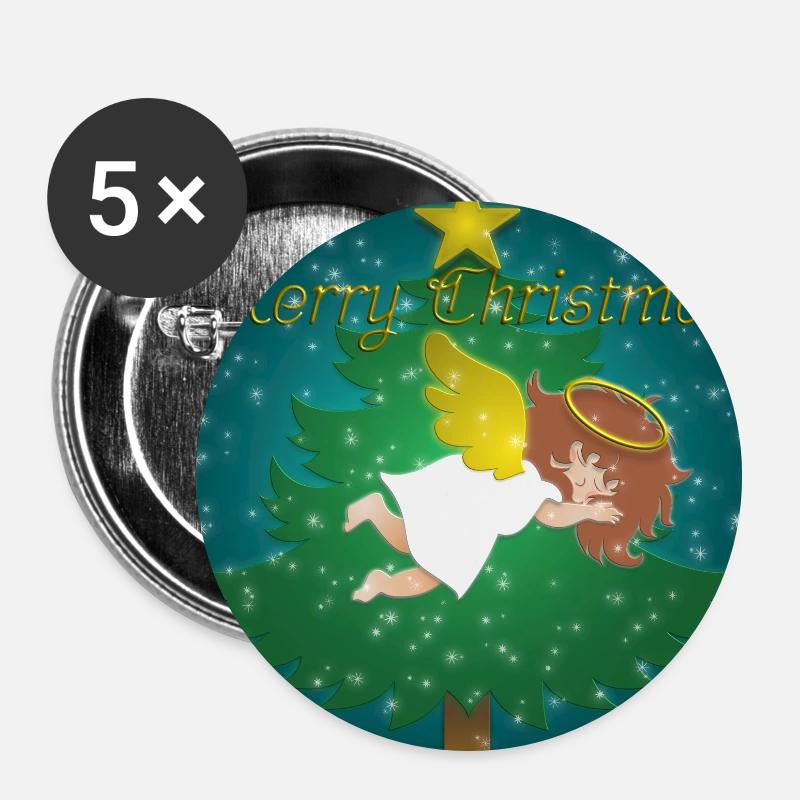 Sleeping Angel - Buttons large 2.2''/56 mm (5-pack) - white