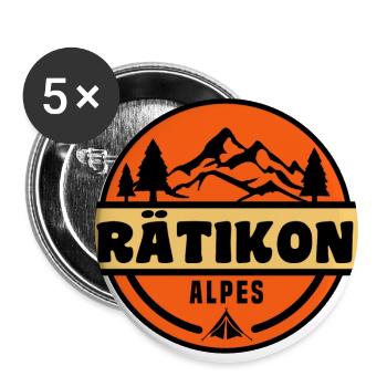 Rätikon - Buttons groß 56 mm (5er Pack) - Weiß - Vorne