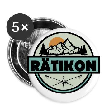 Rätikon - Buttons groß 56 mm (5er Pack) - Weiß - Vorne