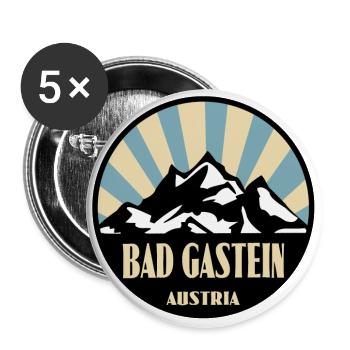 Bad Gastein - Buttons groß 56 mm (5er Pack) - Weiß - Vorne