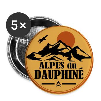 Alpes du Dauphine - Buttons groß 56 mm (5er Pack) - Weiß - Vorne