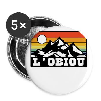 Obiou L'Obiou - Buttons groß 56 mm (5er Pack) - Weiß - Vorne