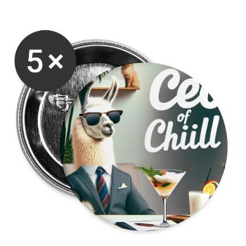 CEO of Chill - Buttons groß 56 mm (5er Pack) - Weiß - Vorne