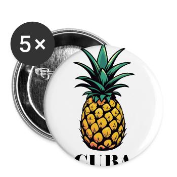 Cuba - Buttons groß 56 mm (5er Pack) - Weiß - Vorne