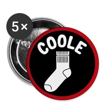 Cool sock socks and funny saying - Buttons large 2.2''/56 mm (5-pack) - white - Front