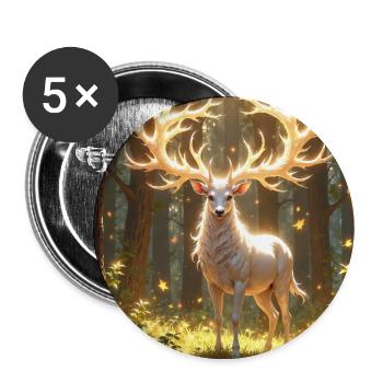 Power Animal Deer in Daylight - Buttons large 2.2''/56 mm (5-pack) - white - Front