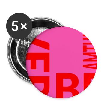 Verbeamtung Beamtin - Auf Lebenszeit - Buttons groß 56 mm (5er Pack) - Weiß - Vorne