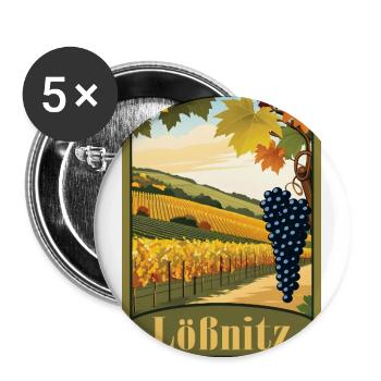 Lößnitz Weinberg - Buttons groß 56 mm (5er Pack) - Weiß - Vorne