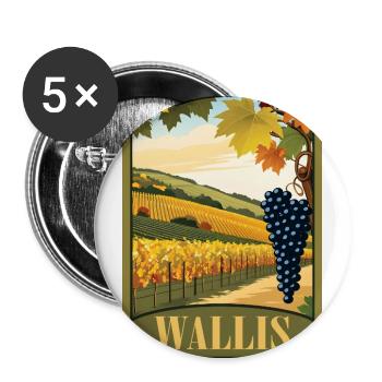 Wallis Weinberg - Buttons groß 56 mm (5er Pack) - Weiß - Vorne